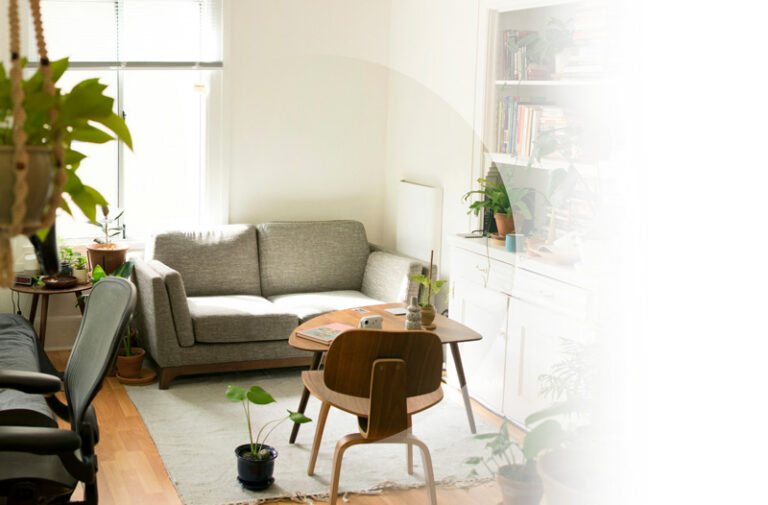 Home Insurance example. Img: Inside an apartment, very light and bright.